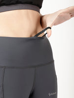 Grey Laser Cut Pace Leggings