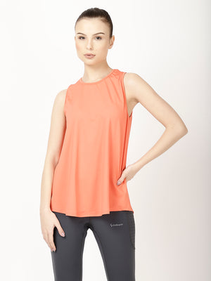 Orange Back Slit Tee