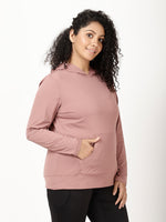 Dusty Rose Sassy Full Sleeves Hoodie