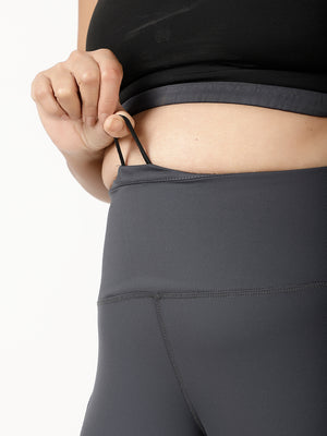Grey Laser Cut Pace Leggings