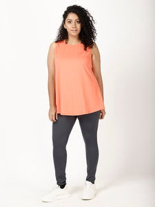 Orange Back Slit Tee