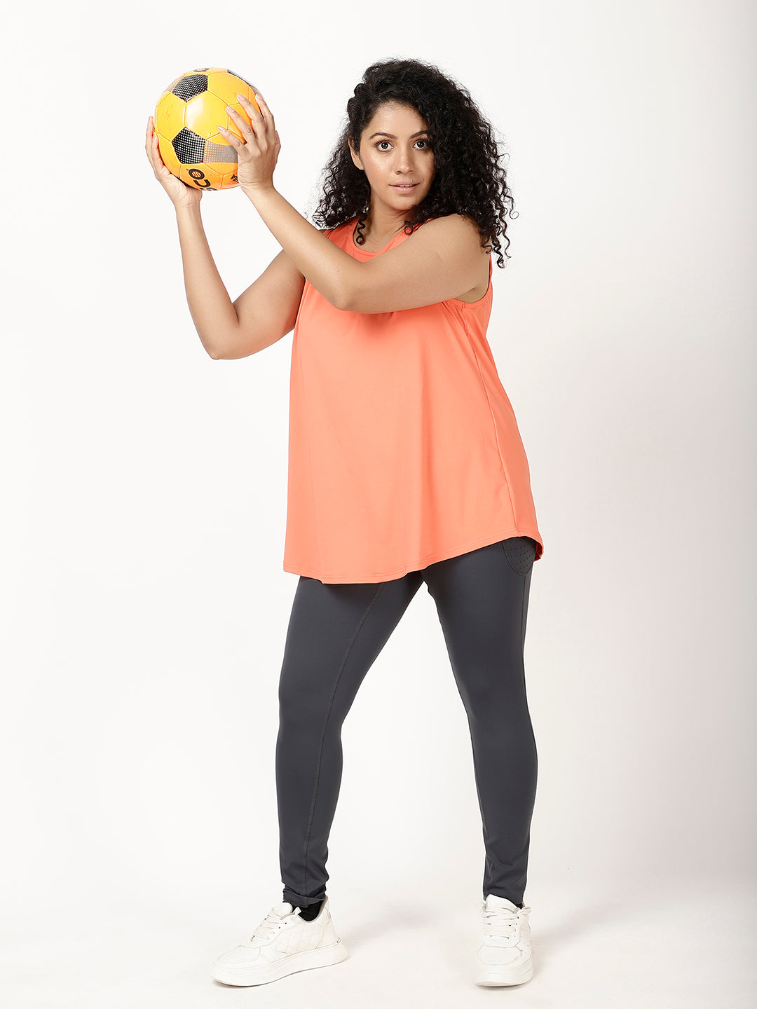 Orange Back Slit Tee