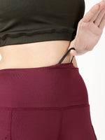 Wine Laser Cut Pace Leggings
