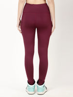 Wine Laser Cut Pace Leggings