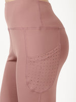 Dusty Rose Laser Cut Pace Leggings