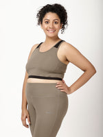 Olive Black Sports Bra