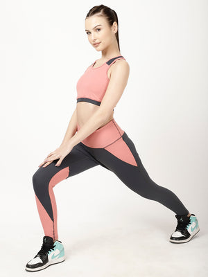 Grey Peach Road Runner Leggings