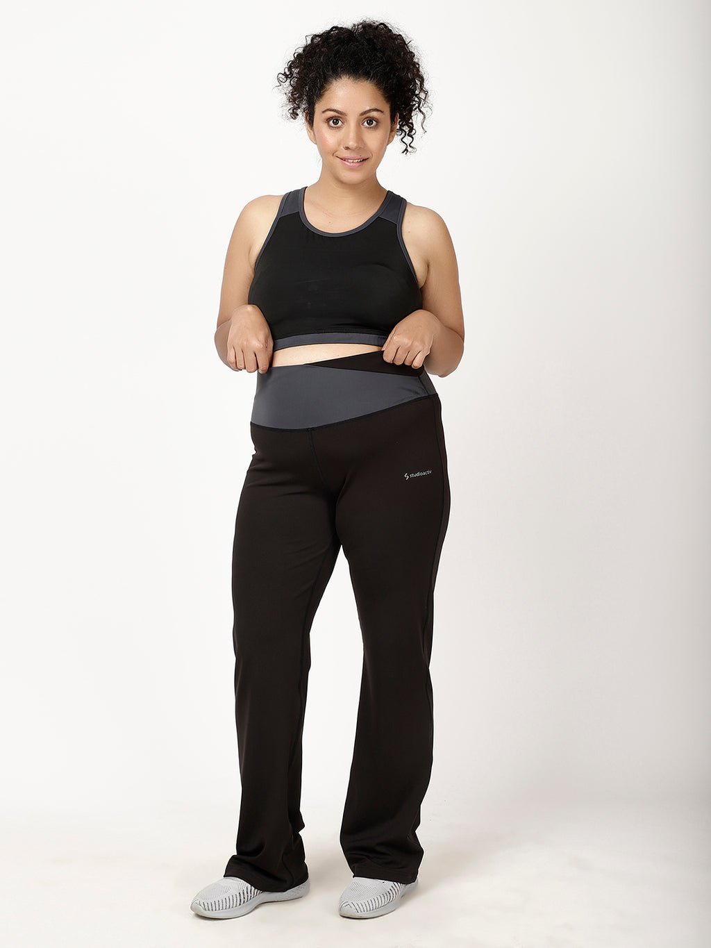 Black Flow Straight Pants