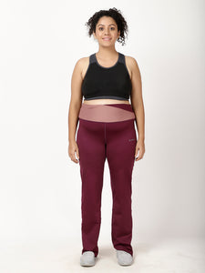 Wine Flow Straight Pants