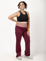 Wine Flow Straight Pants