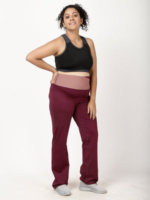 Wine Flow Straight Pants
