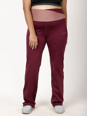 Wine Flow Straight Pants