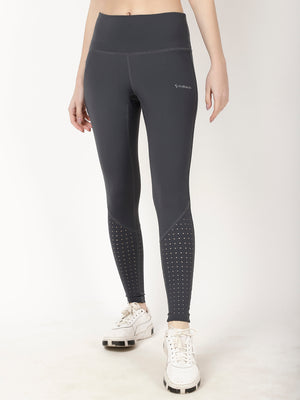Grey Laser Cut Style Diva Leggings