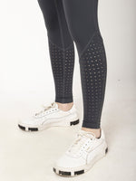 Grey Laser Cut Style Diva Leggings