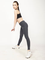 Grey Laser Cut Style Diva Leggings