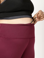 Wine Laser Cut Style Diva Leggings