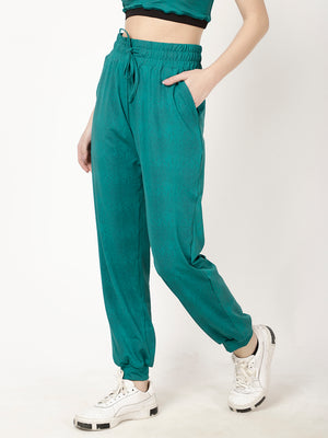 Green Print Light Joggers