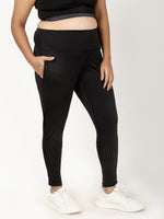 Black Laser Cut Style Diva Leggings
