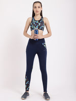 Navy Geometric Print Roadrunner Leggings