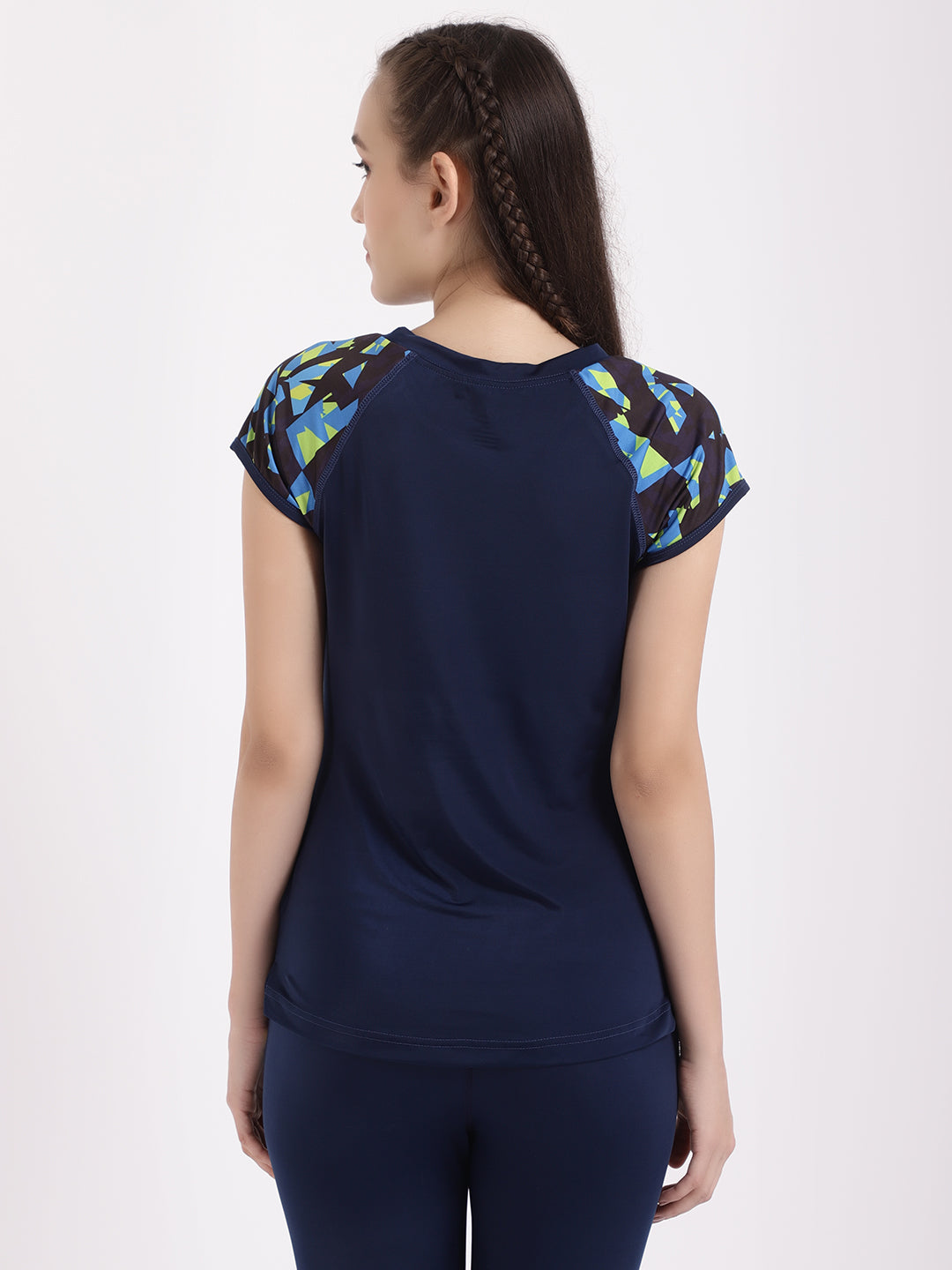 Navy Print Feel Free Tee