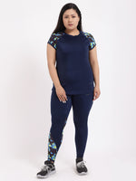 Navy Print Feel Free Tee