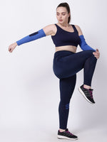 Navy Royal Blue Striped Ace Leggings