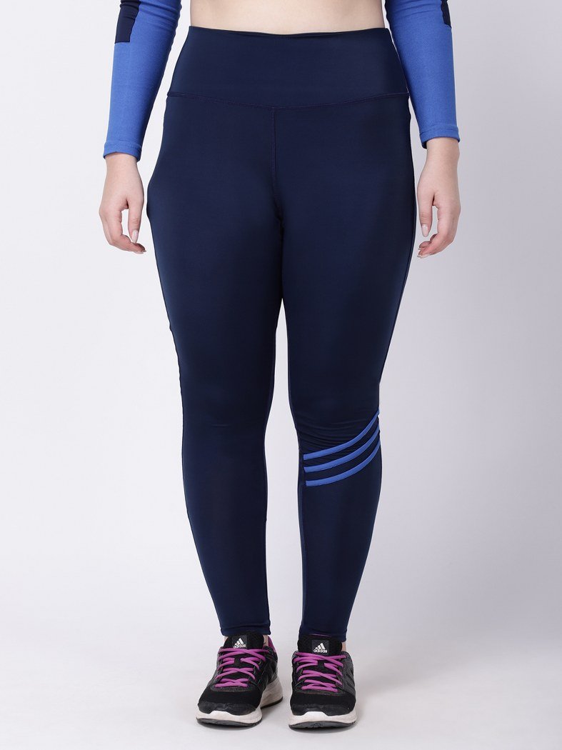 Navy Royal Blue Striped Ace Leggings