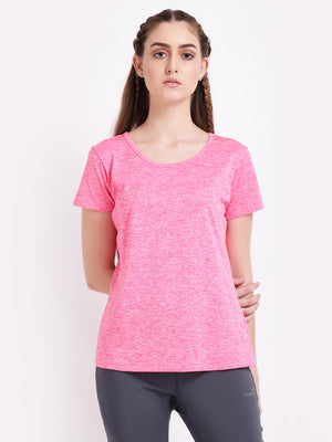 Neo Pink Twisty Back Tee