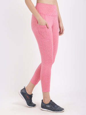 Pink Melange Pace Leggings