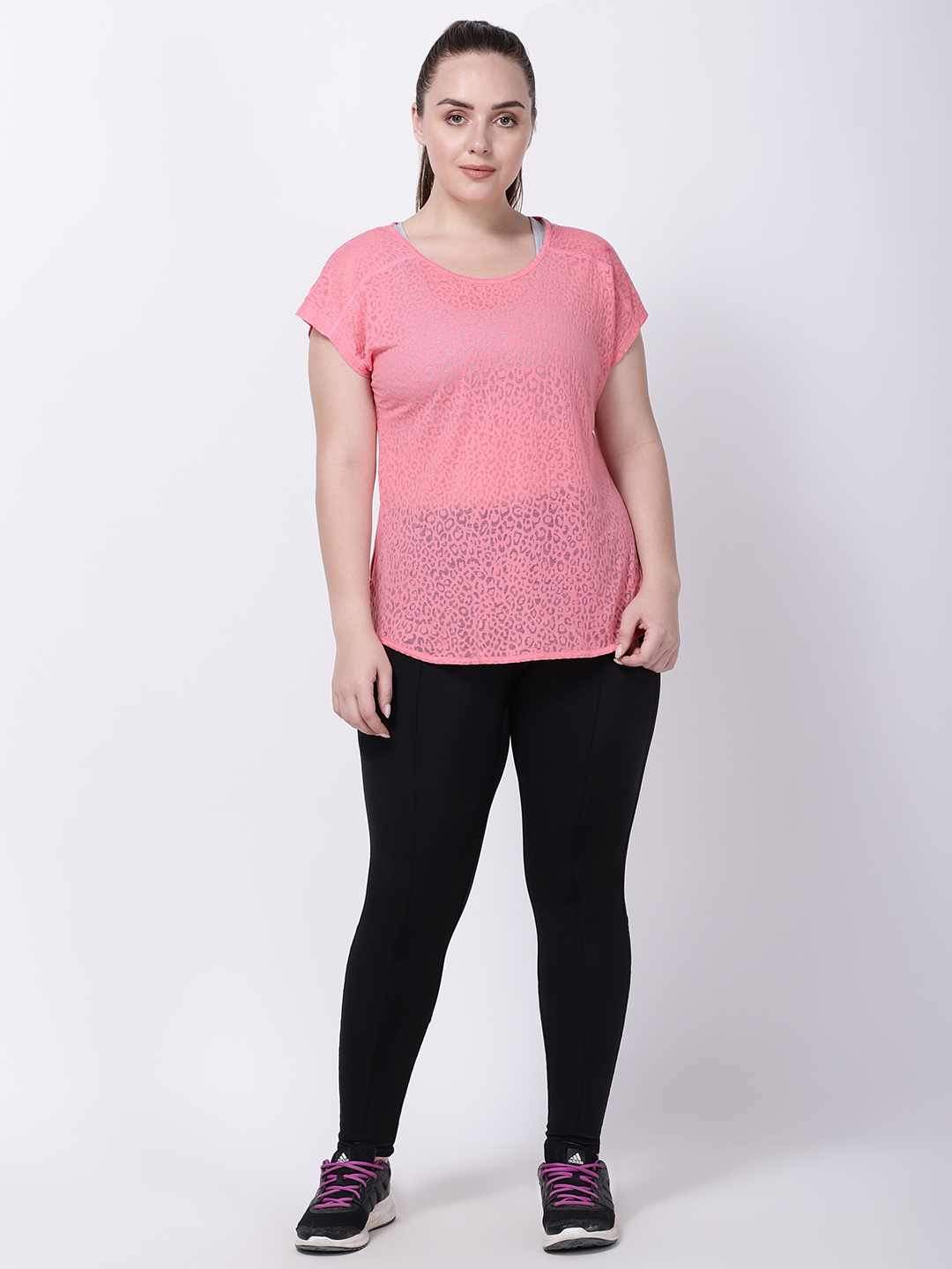 Pink Burnout Sexy Back Tee