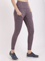 Purple Melange Pace Leggings