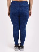 Royal Blue Print Power Fashion Leggings