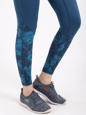 Teal Print Style Diva Leggings