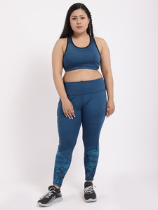 Teal Print Style Diva Leggings