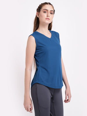 Teal Back String Tee