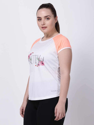 White Neo-Orange Feel Free Tee