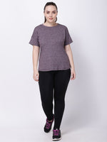 Aubergine Melange Ace tee