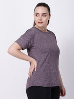 Aubergine Melange Ace tee