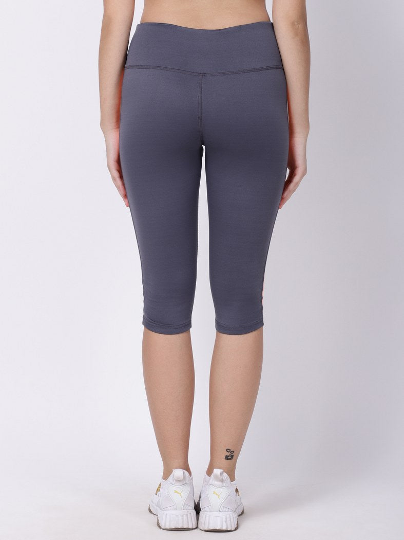 Grey Neo-Orange Summer Breeze Capri