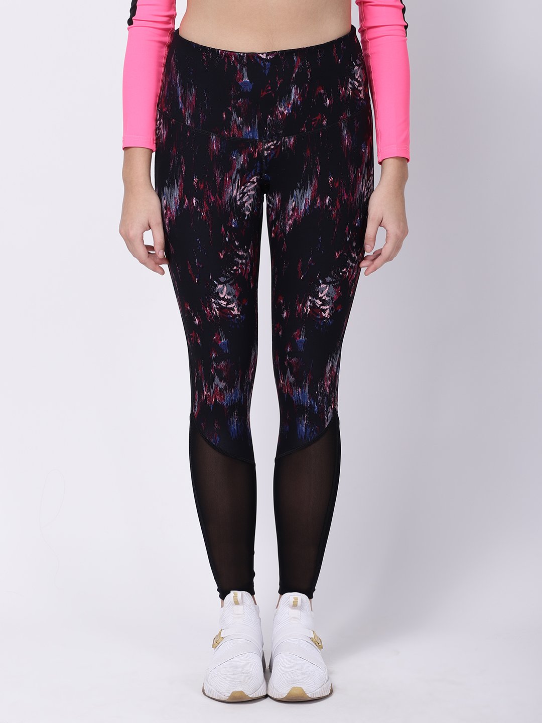 Black Pink Print Power Fashion Leggings