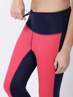 Coral Navy Stunner Bolt Leggings