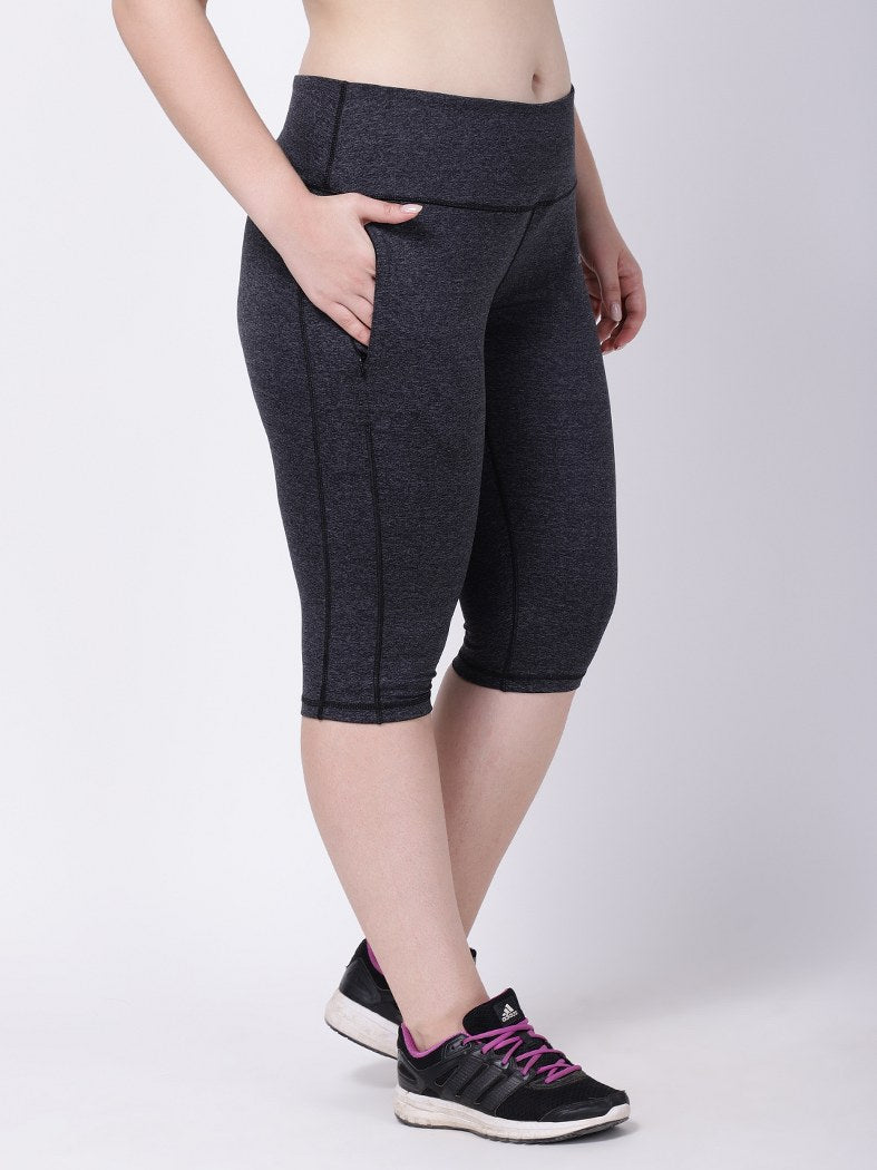 Grey Melange Oh-So-Smart Capri