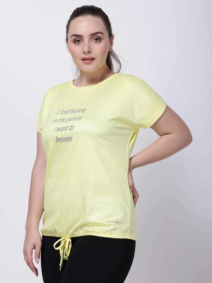 Lemon-Yellow Comfy Drawstring Tee