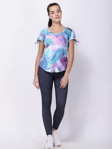 Multicolor Patchwork Printed Light Breeze Tee