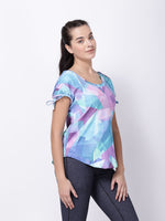 Multicolor Patchwork Printed Light Breeze Tee