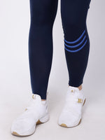 Navy Royal Blue Striped Ace Leggings
