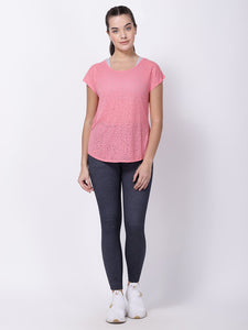 Pink Burnout Sexy Back Tee